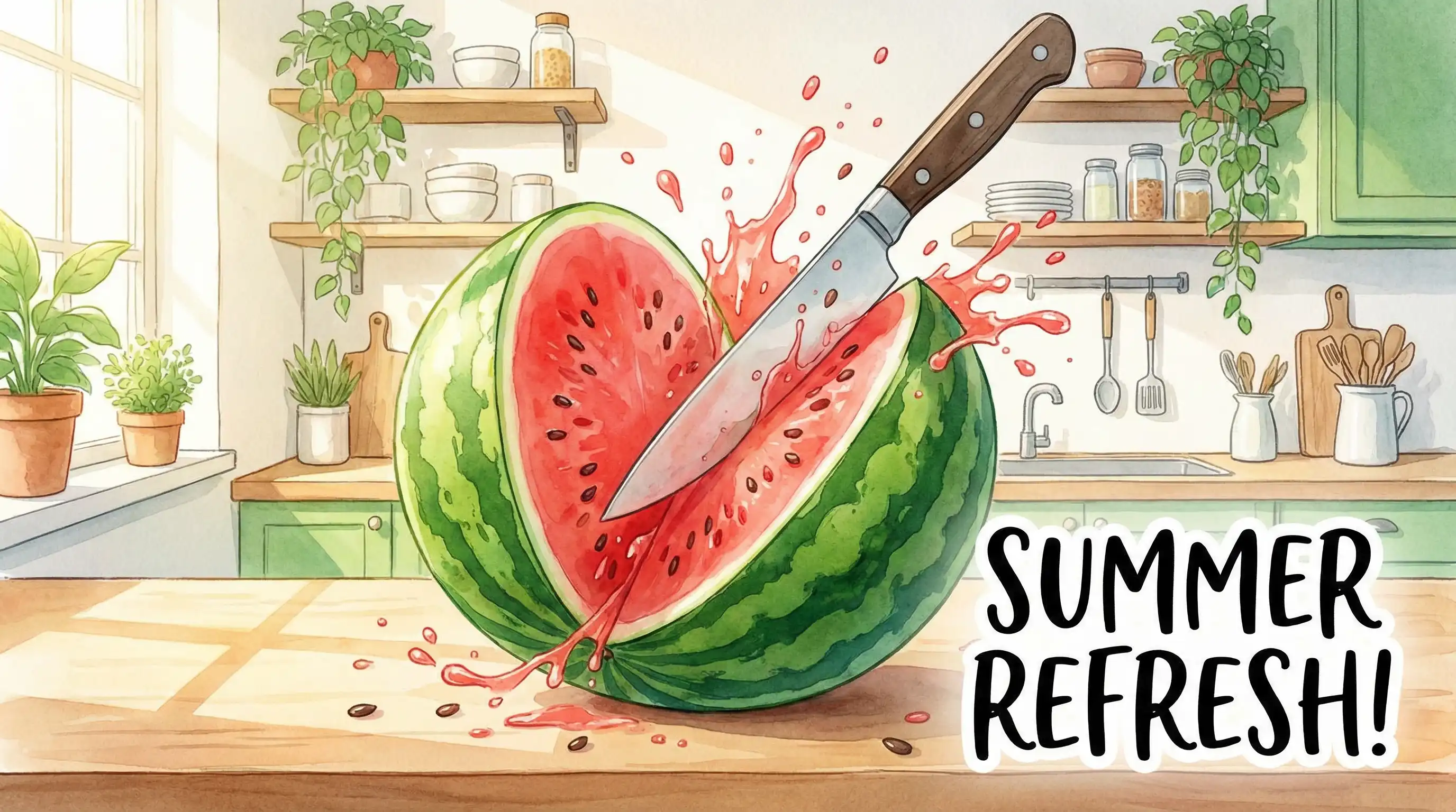 西瓜切开瞬间甜度检测 - 吃瓜黑料